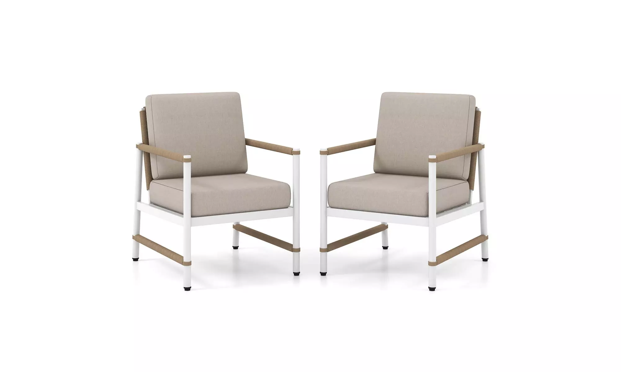 Costway Modern Bistro Set Set with Thick Cushions and Coffee Table 