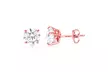 Lab Grown Diamond Stud Earrings Round in 14K Gold With Butterfly Push Backs - Second Medium
