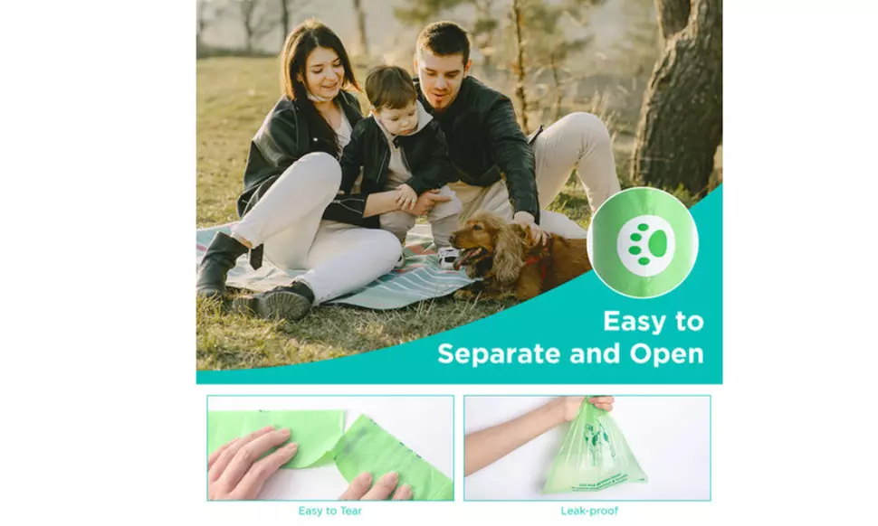 Biodegradable Dog Waste Bags with Dispenser