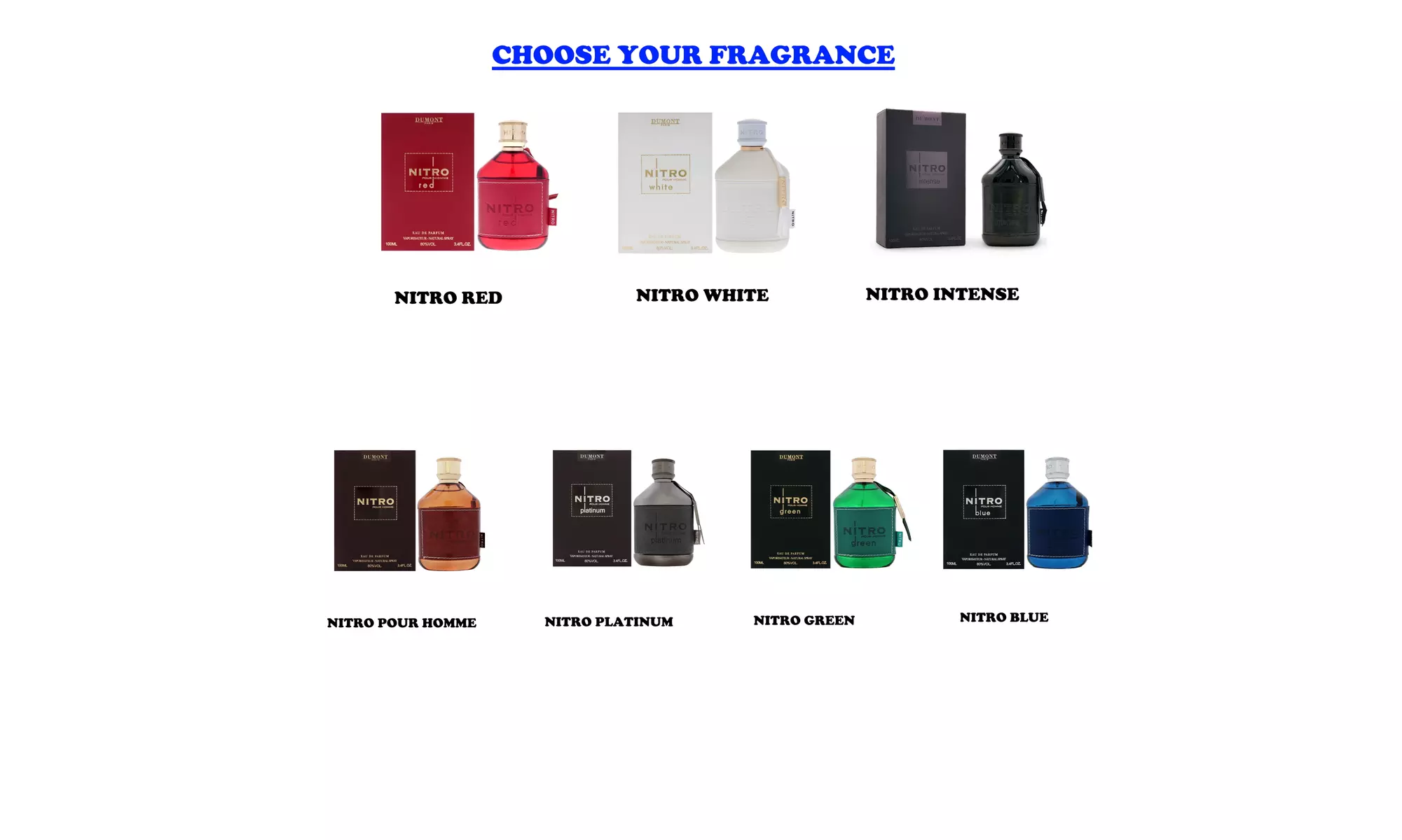 Dumont Paris Nitro Cologne Collection for Men 3.4 Fl. Oz. - Multiple Options - Primary Image