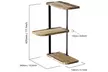 3 Tier Rustic Wood Floating Shelves for Bedroom Living Room Bathroom Kitchen - Second Medium