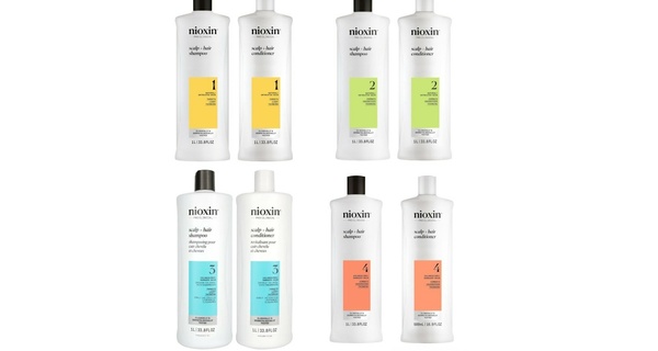 Nioxin System 1,2,3 or 4 Scalp Therapy Hair Shampoo and Conditioner Liter Duo