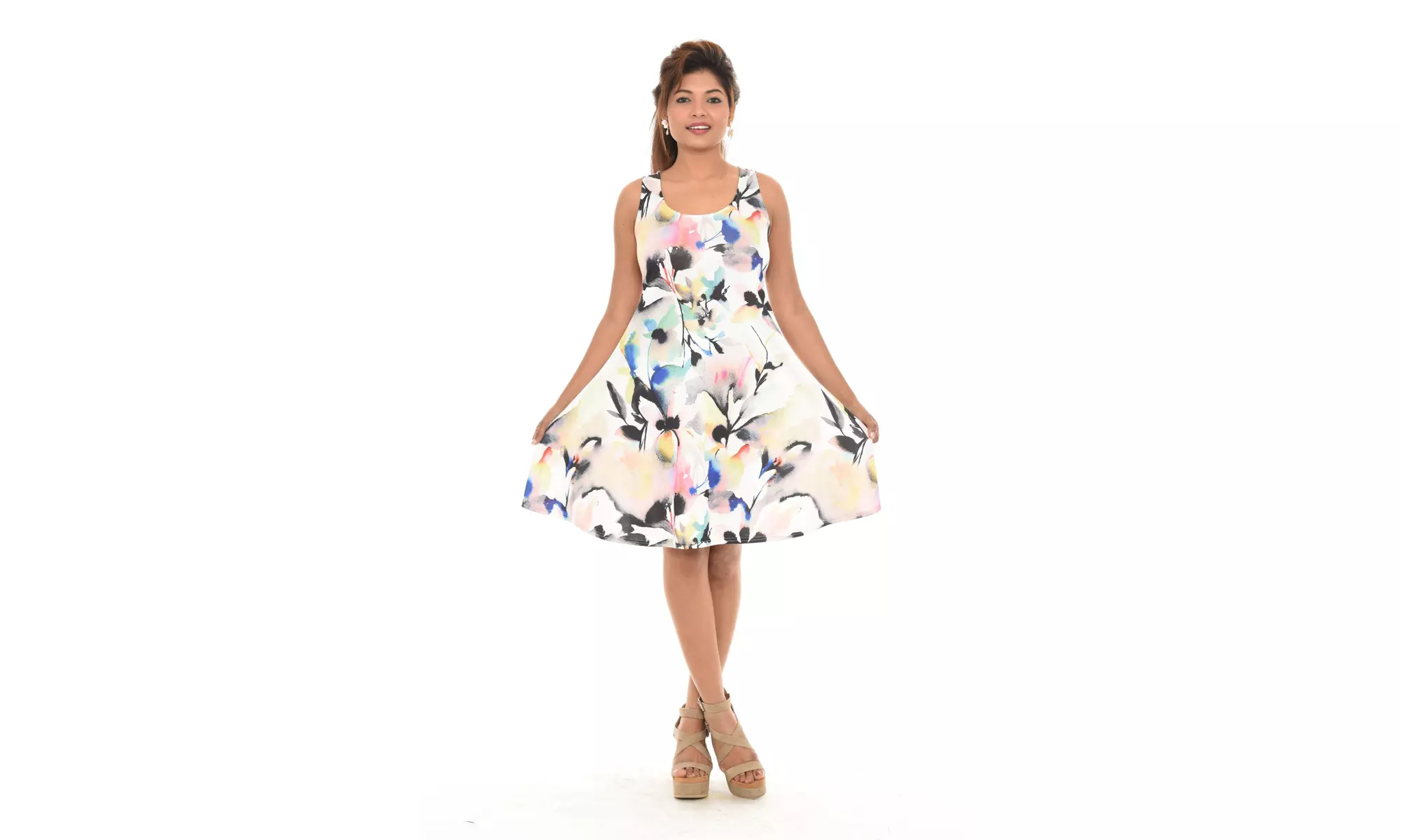 Casual Sleeveless Printed Dress 