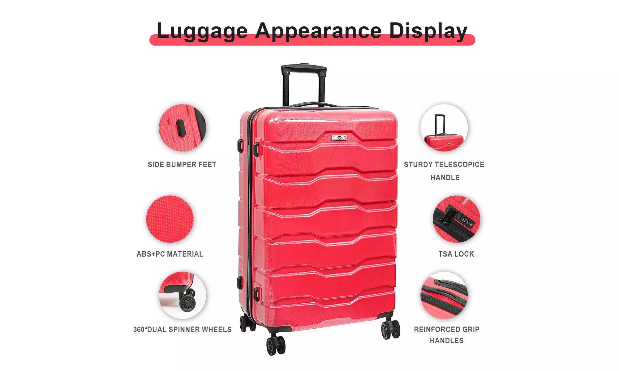 Three-Piece Luggage Suitcase Set