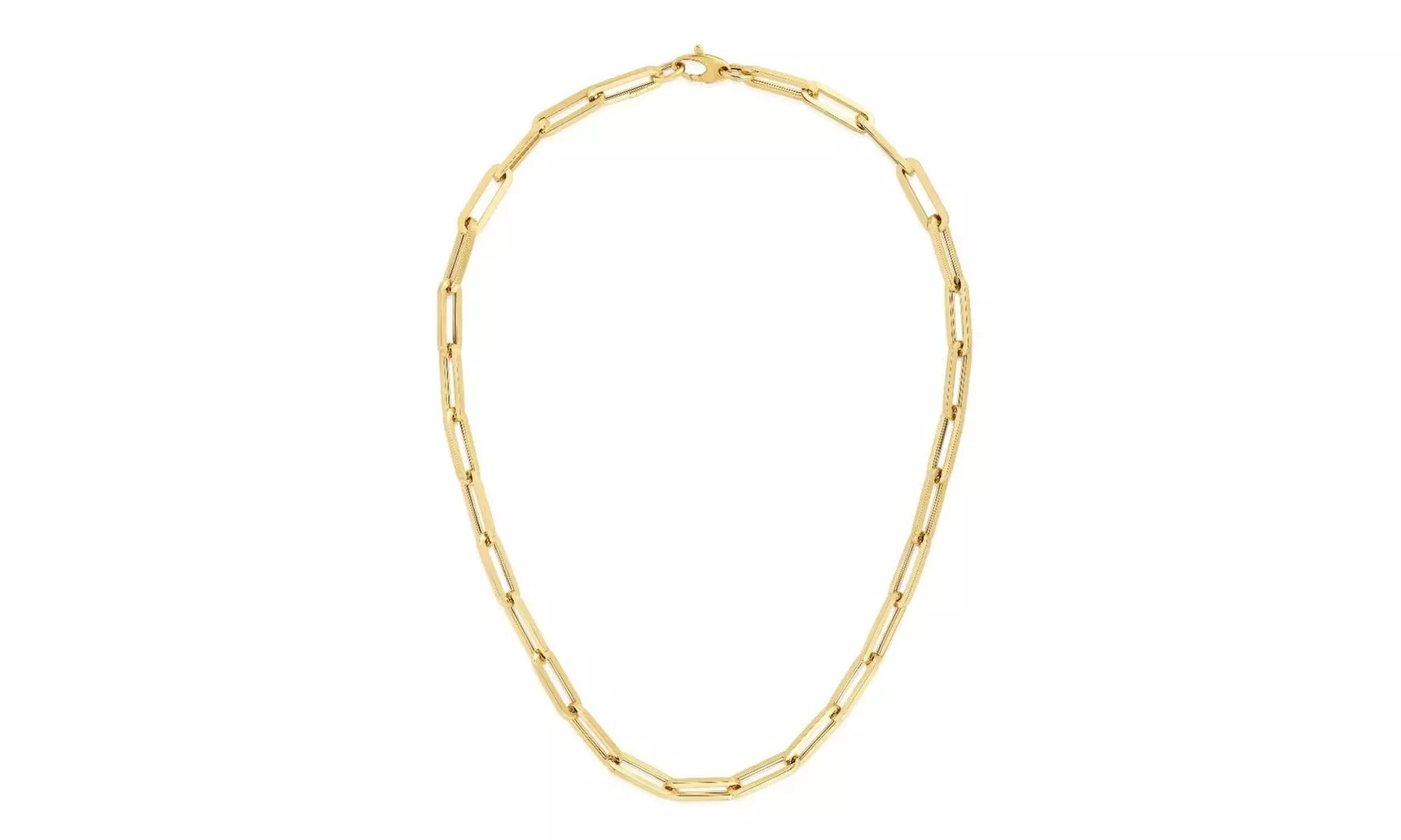 14k 16"-24" Yellow Gold 1.5mm-6.0mm Polished Paperclip Chain With Lobster Clasp - Primary Image