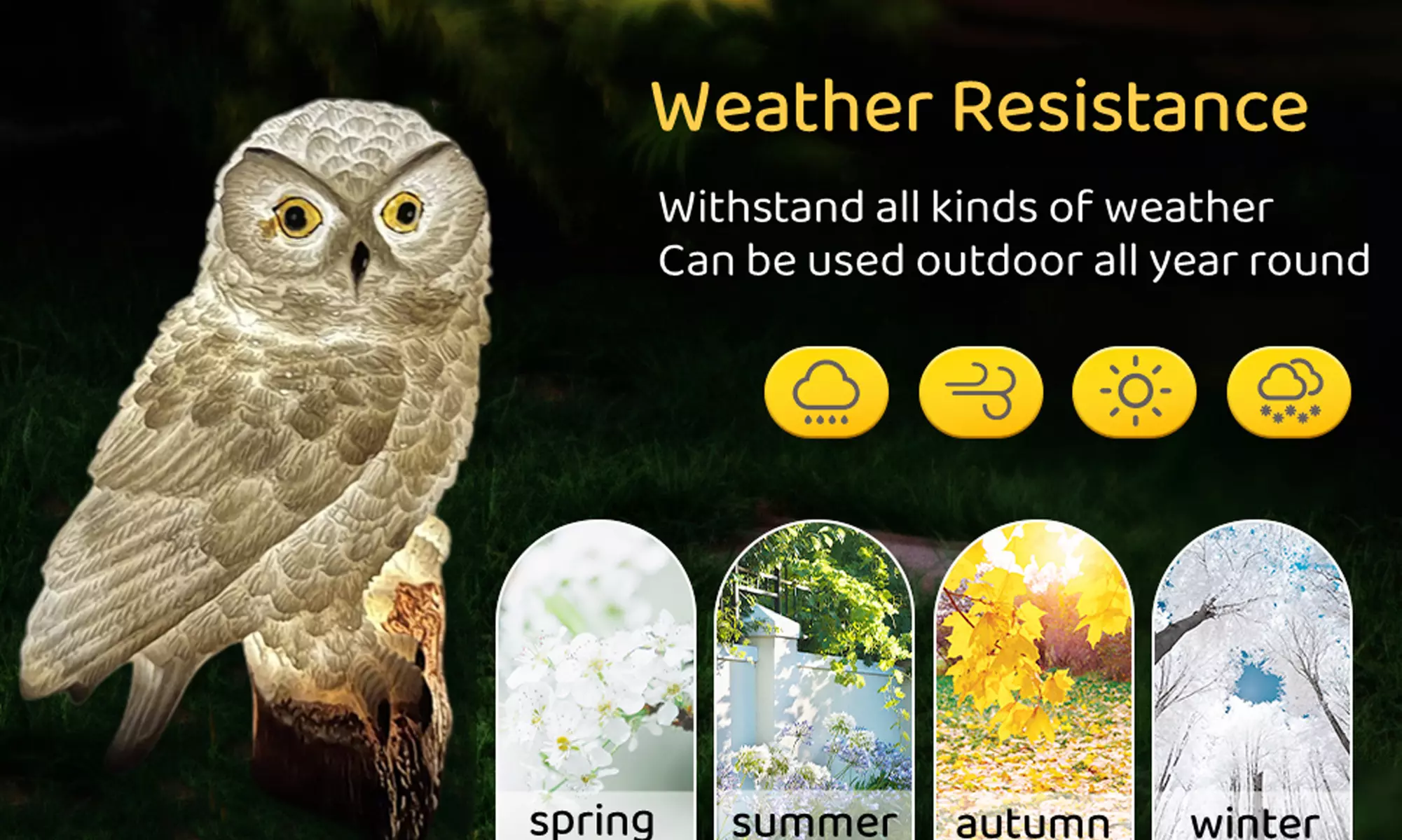 Solar Owl Garden Light Parrot Outdoor Light Solar Stake Lamps for Outdoor Decor