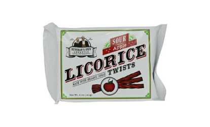 Organic Sour Apple Licorice Twists ( 15 - 5 oz bags )