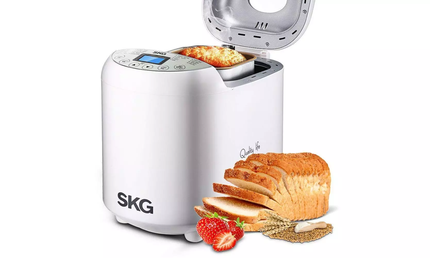 SKG Automatic Bread Machine 2LB - Beginner Friendly Programmable Bread Maker - Primary Image