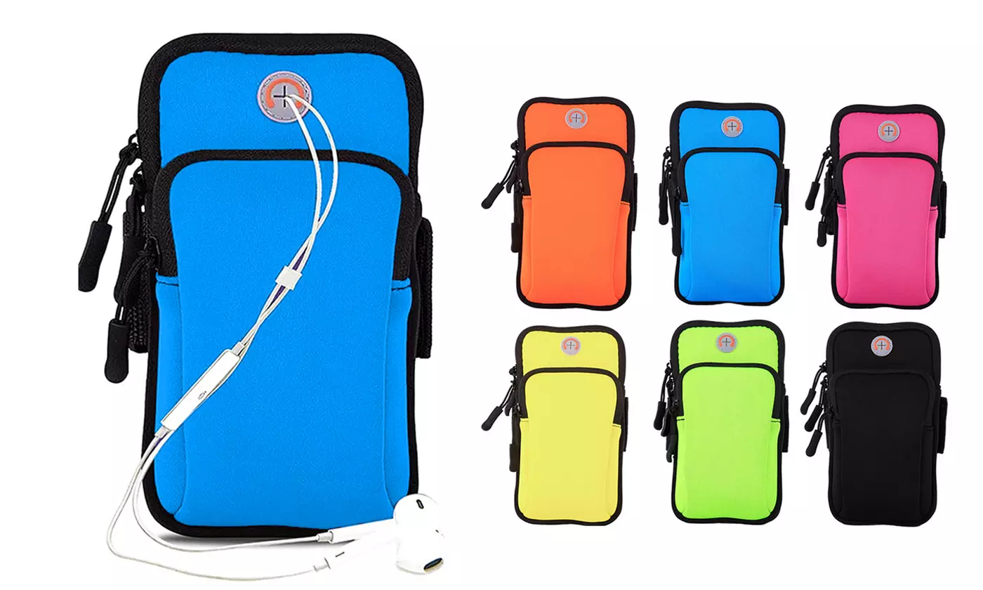 Running Armband Phone Holder Bag Sports Gym Jogging Arm Band arm pocket - Primary Image