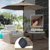 Image 9: 9ft. Patio Umbrella Solar LED Lights Steel Tilt with Crank