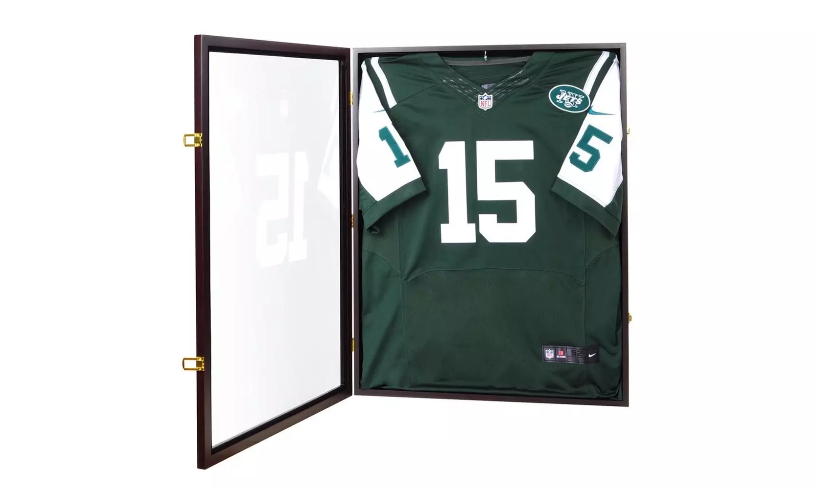 Jersey Display Case Wall Frame Shadow Box Football Baseball Basketball Cabinet - Primary Image