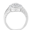 Image 2: 10kt White Gold 1ct TDW Diamond Cluster Ring (H-I,SI2-I1)