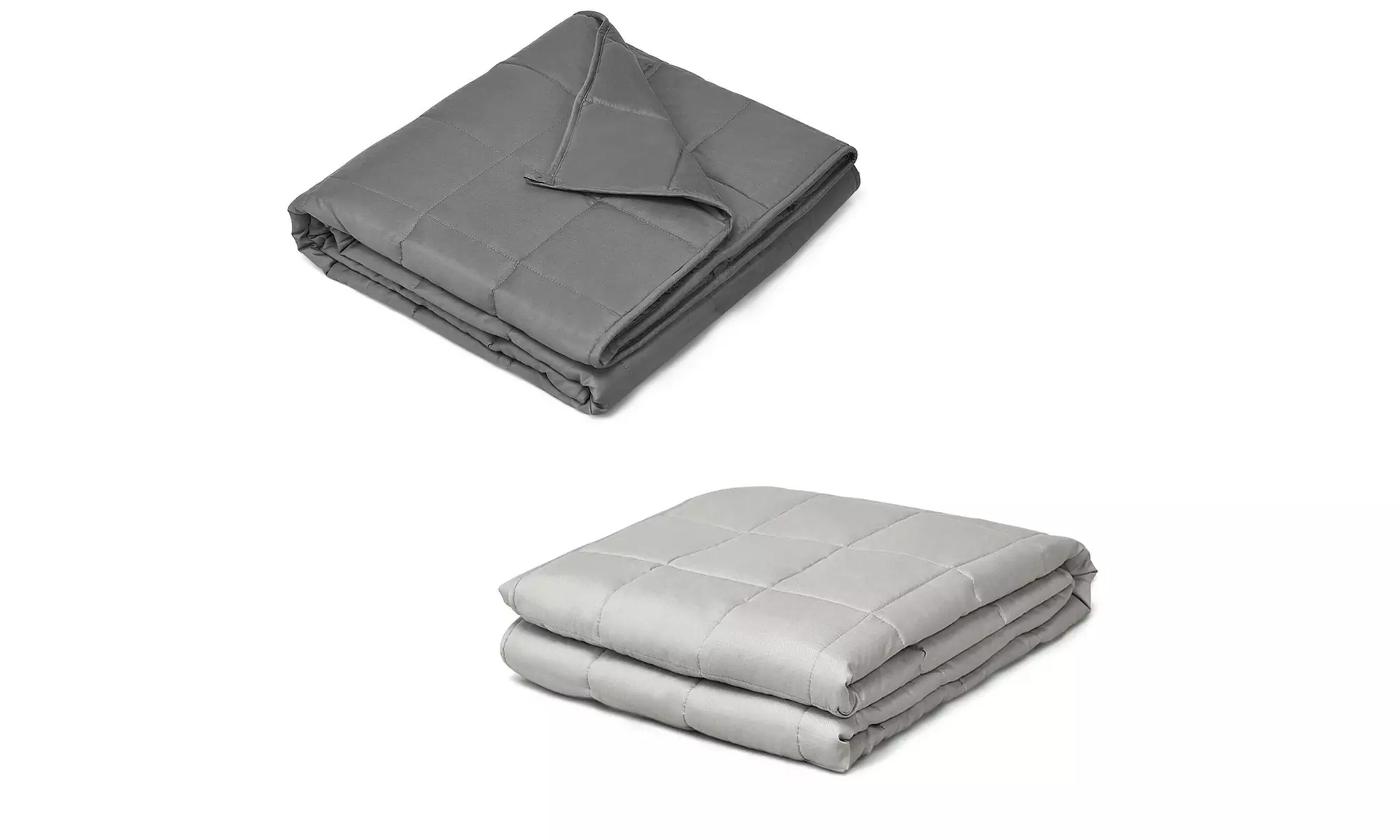 Costway 7-25 lbs Weighted Blankets Multi Size 100% Cotton w/ Glass Beads 2 color