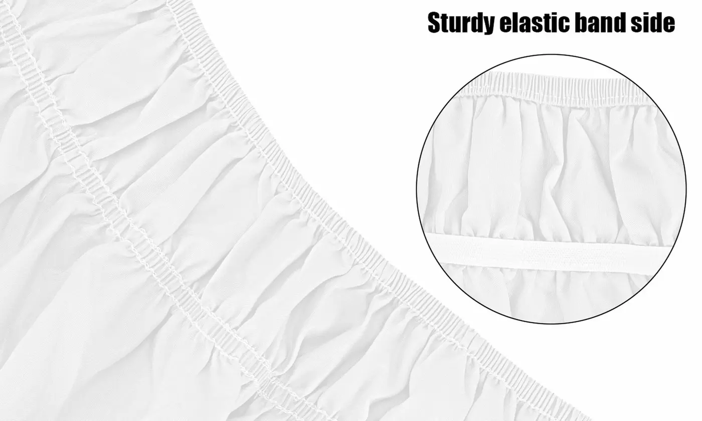 No-Lift Elastic Bed Skirt Queen/King Size 15" Drop Wrap Around Bedskirt