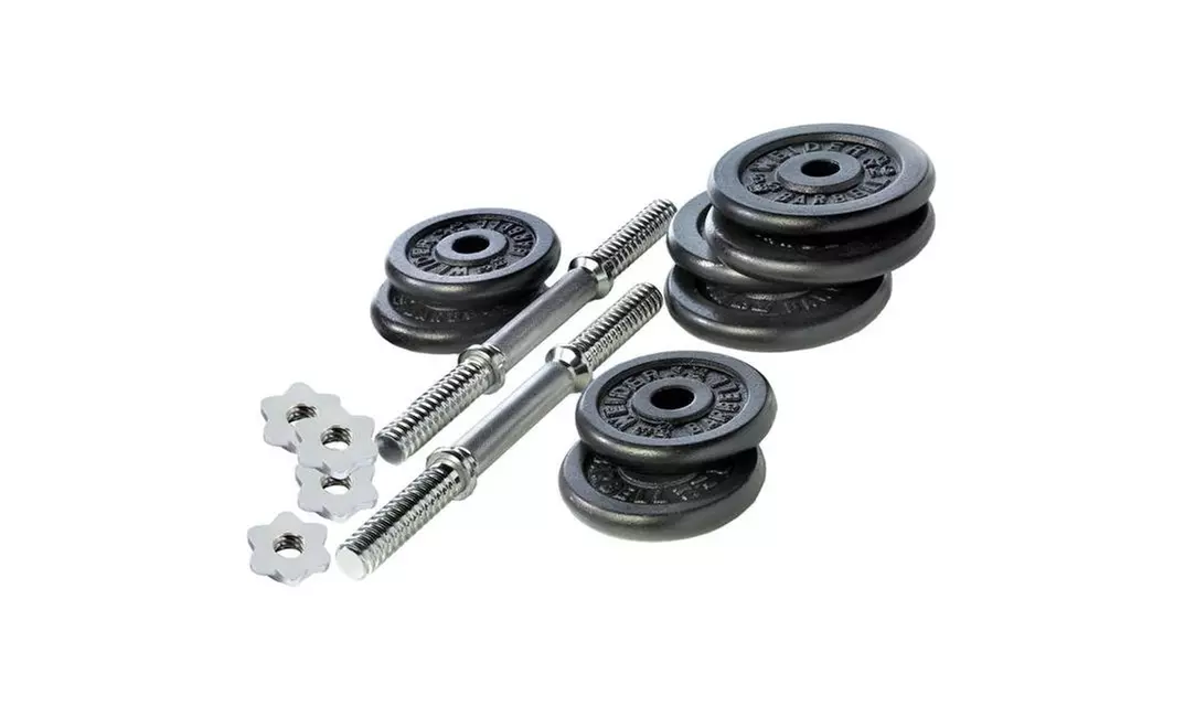 Weider WC4011 40 lbs Cast Iron Weight Set Chrome - Primary Image