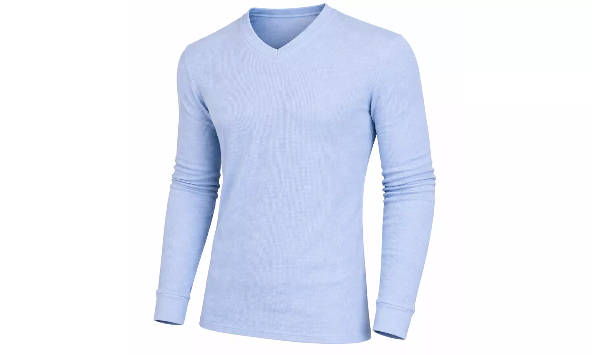 3-Pack Men's Long Sleeve Waffle-Knit V-Neck Thermal Shirts