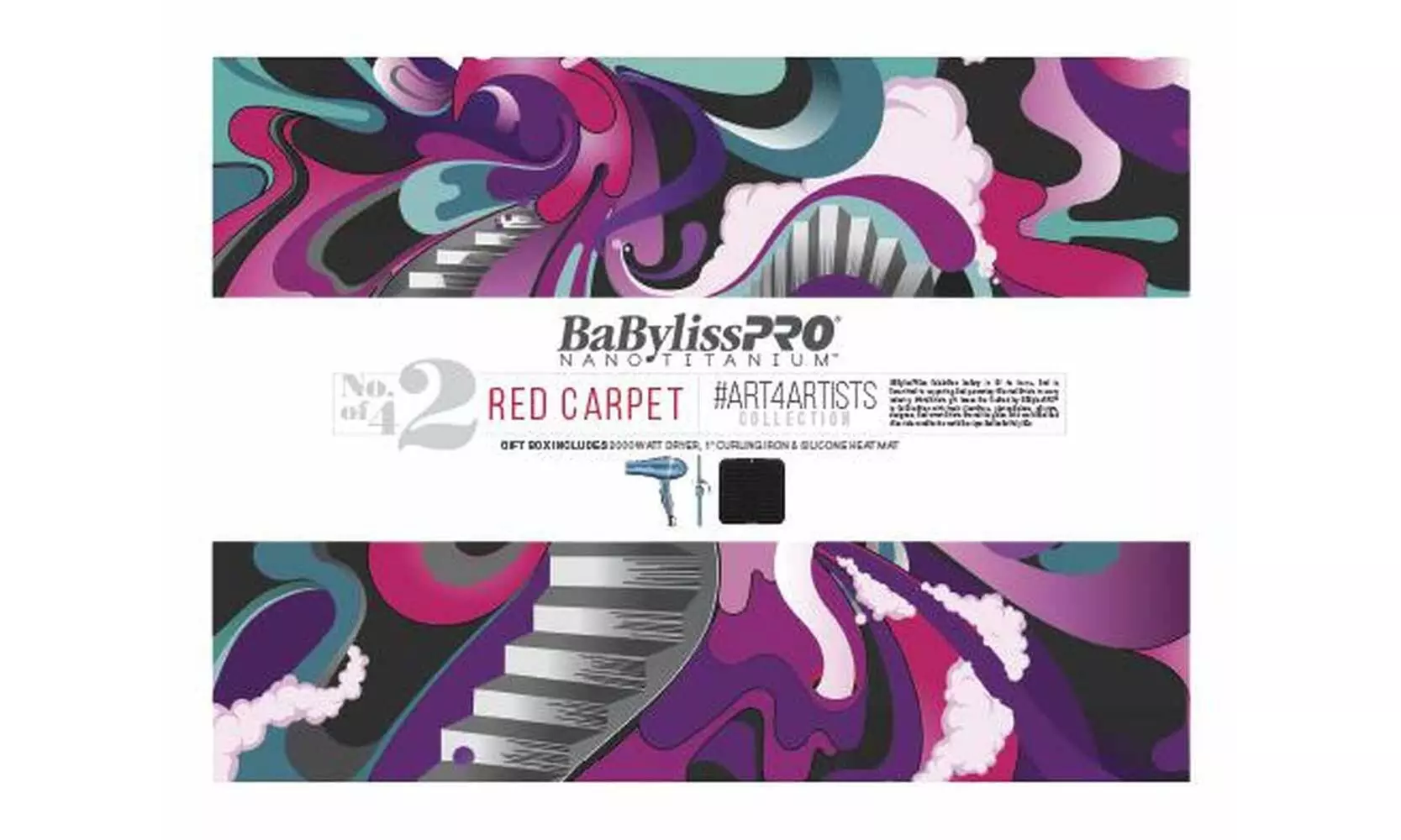 Babyliss Pro Nano Titanium Red Carpet #ART4ARTISTS Collection Gift Box - Primary Image