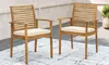 Two or Four Costway Patio Dining Chairs with Removable Padded Cushions