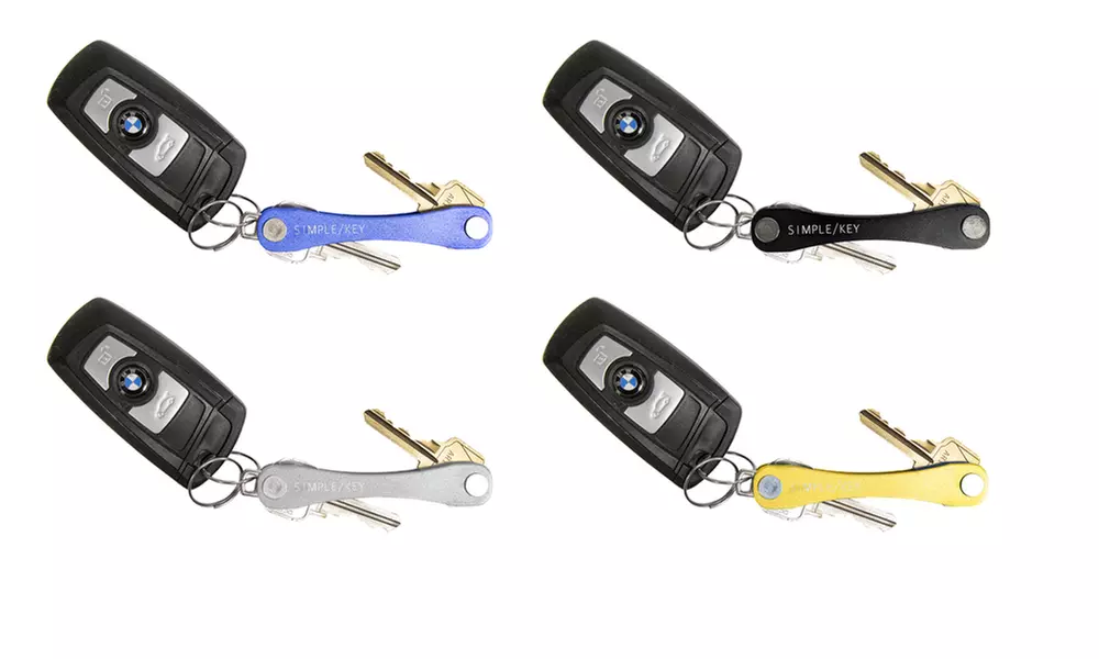 SimpleKey Extended Compact Key Holder and Keychain Organizer (2-12 Keys) - Primary Image