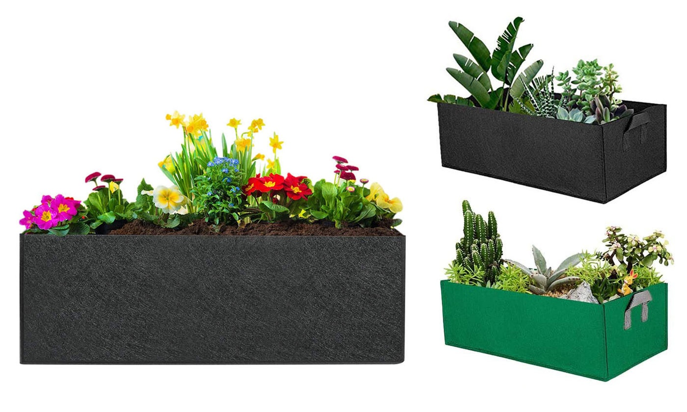 Planting Grow Bag Fabric Raised Flower Bed Garden Vegetable Planter Large