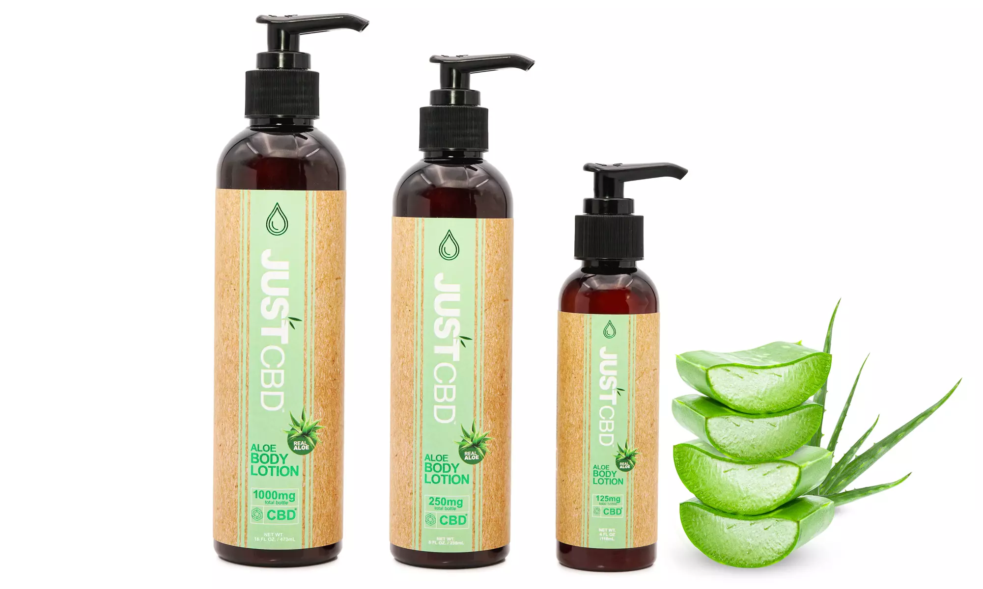 CBD Infused Aloe Body Lotion from JustCBD - Primary Image