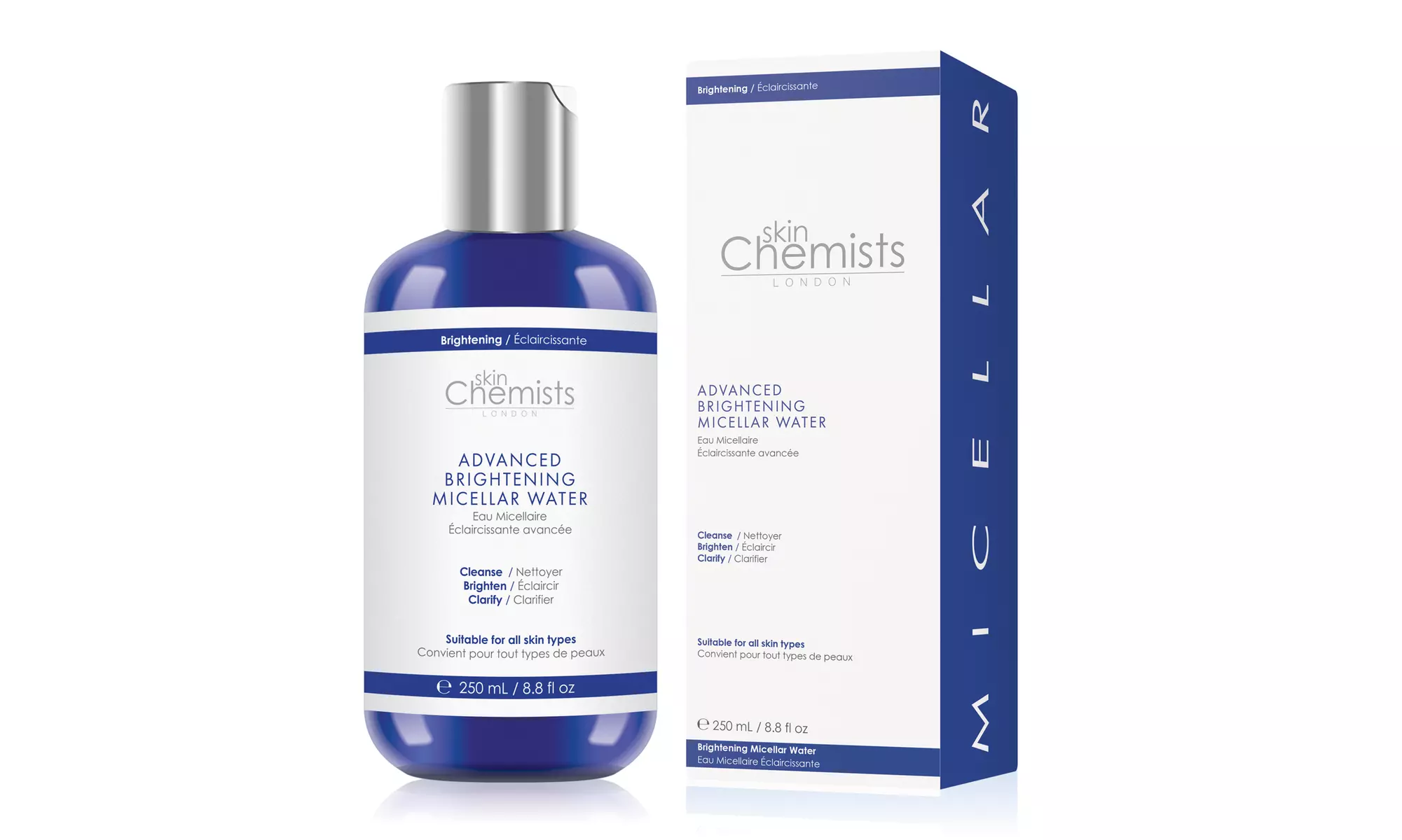 skinChemists Advanced Brightening Skincare Range - Cleanser, Toner & Moisturizer - Second Medium