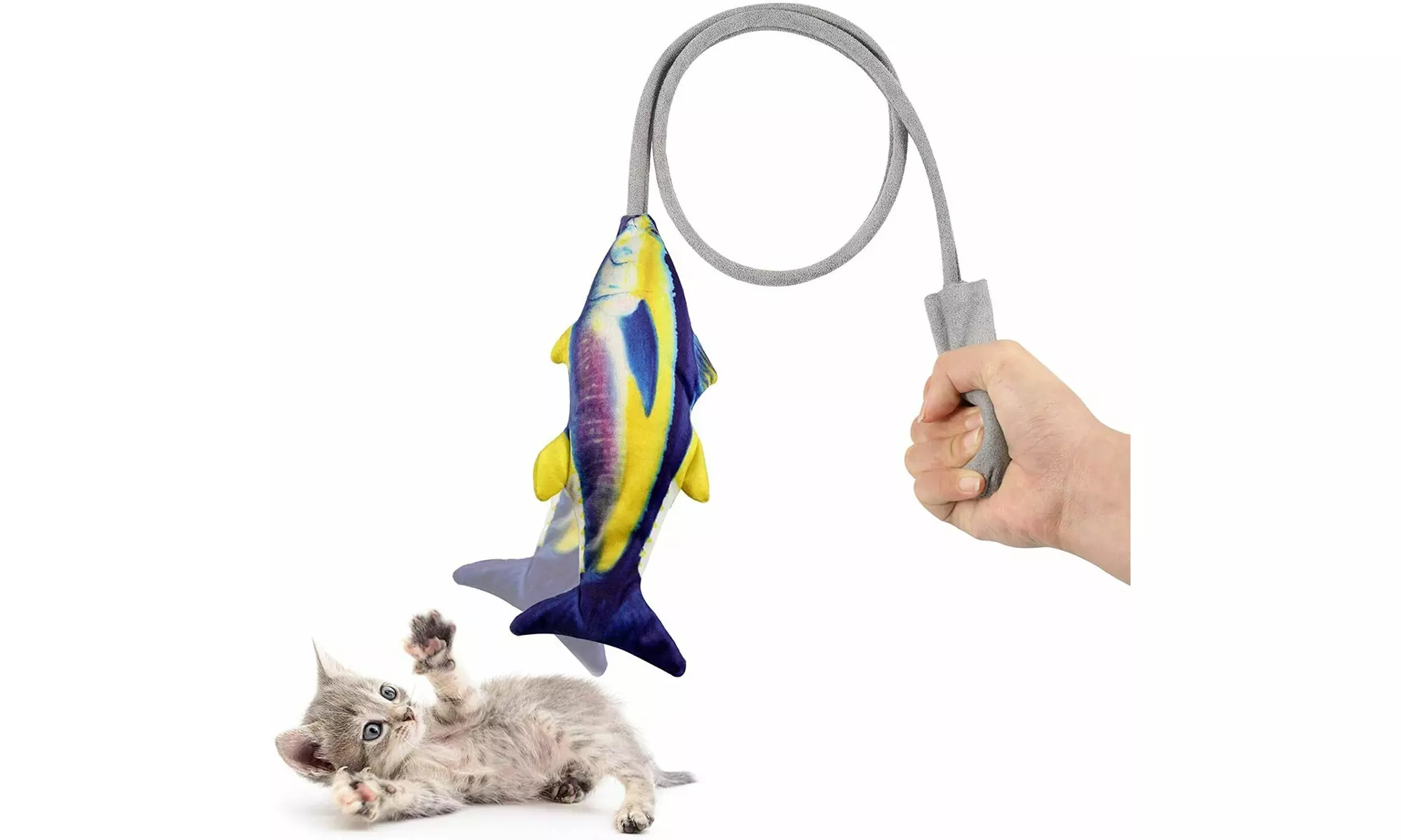 Floppy Fish Cat Kitten Toy Flopping Interactive Toy Manual Airbag Wiggle Moving - Second Medium