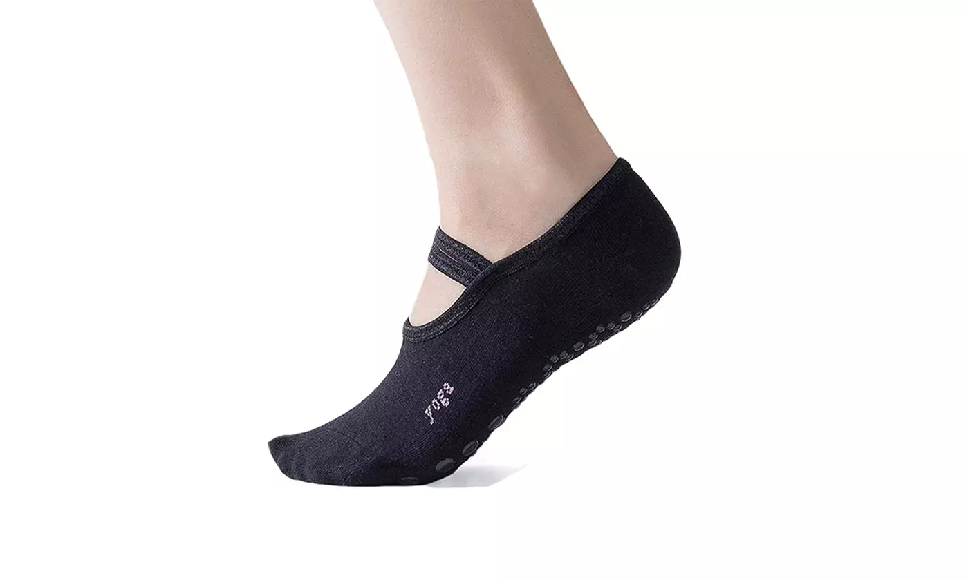1-3 Pair Yoga Sock for Women Non-Slip Grips & Straps Dance Socks Pilates Socks