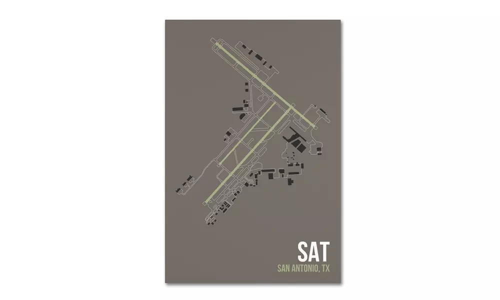08 Left 'SAT Airport Layout' Canvas Art - Primary Image