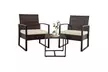 3 Piece Patio Furniture Set Wicker Rattan Outdoor Patio Conversation - Second Medium
