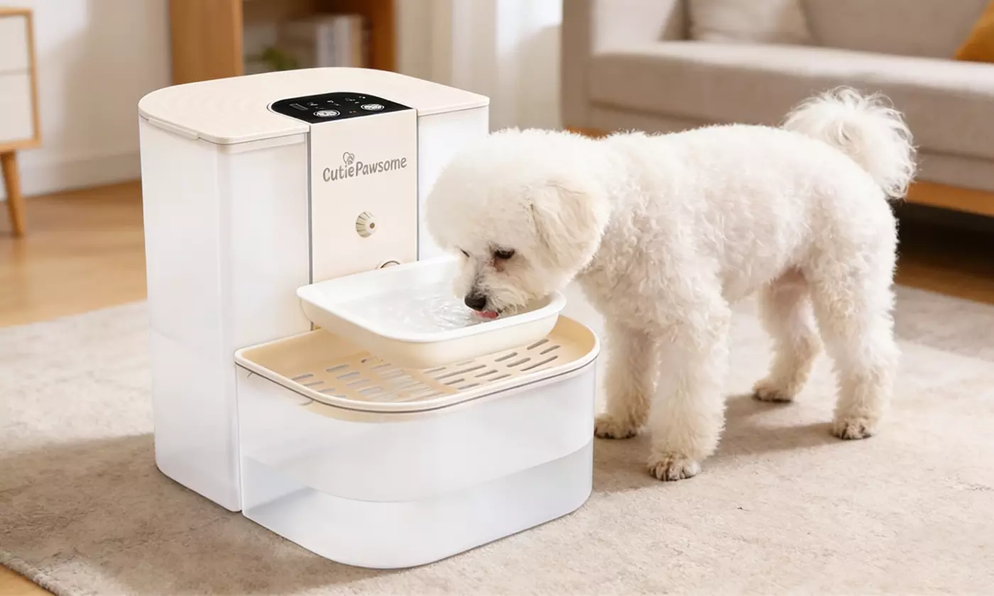 2-in-1 Automatic Pet Water Fountain & Intelligent Water Dispenser for Dogs and Cats