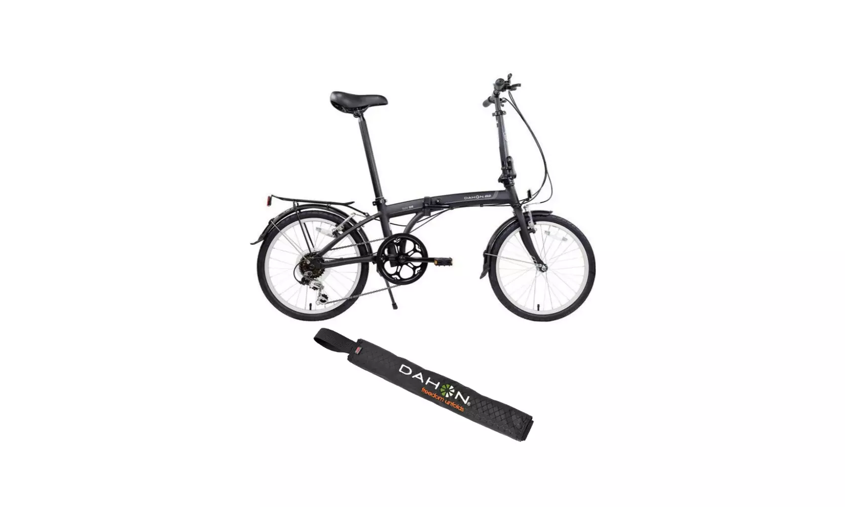 Dahon SUV D6 Folding Bike (Black) with Dahon Carry Strap - Primary Image