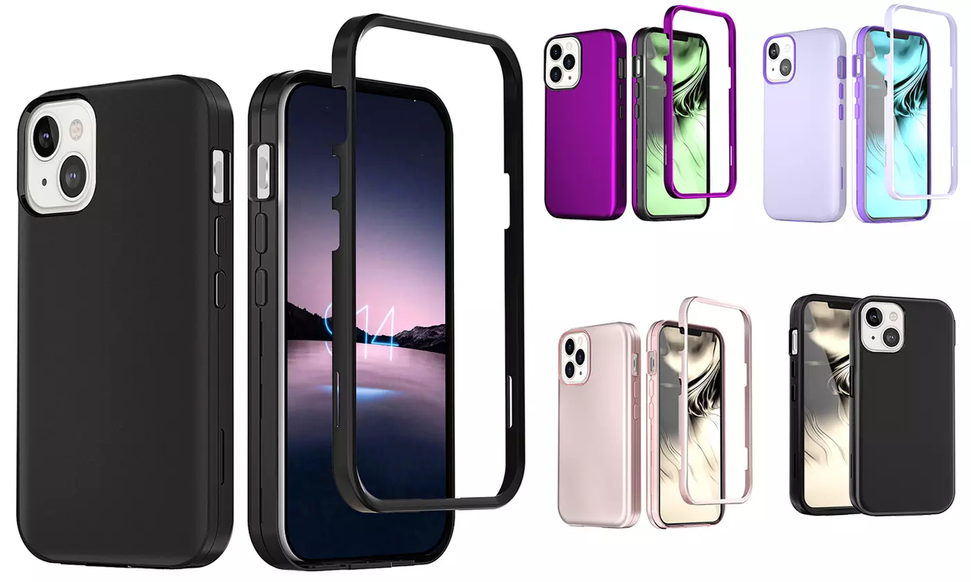 For iPhone 13/13 Pro Max/13 Pro Case Slim Hybird Bumper 3in1 Back Hard Case - Primary Image