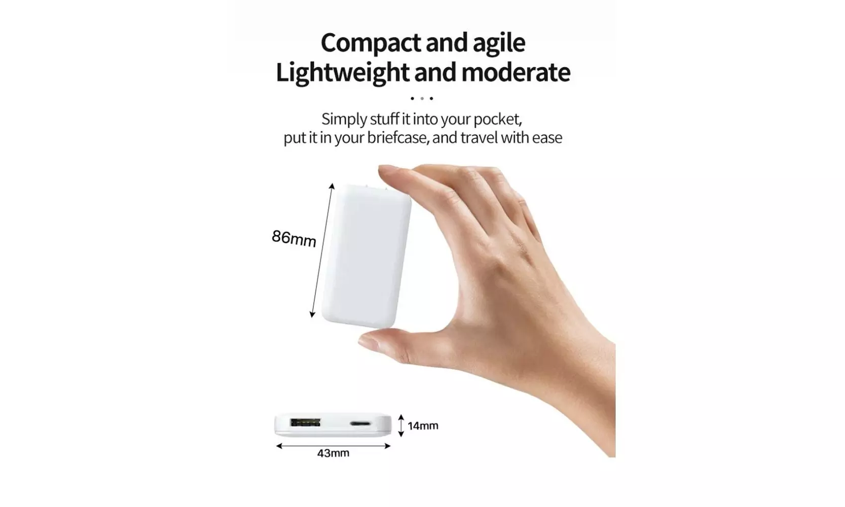 Ultra-Slim 30W USBC & USB A Dual Port Fast Charger (2-Pack)