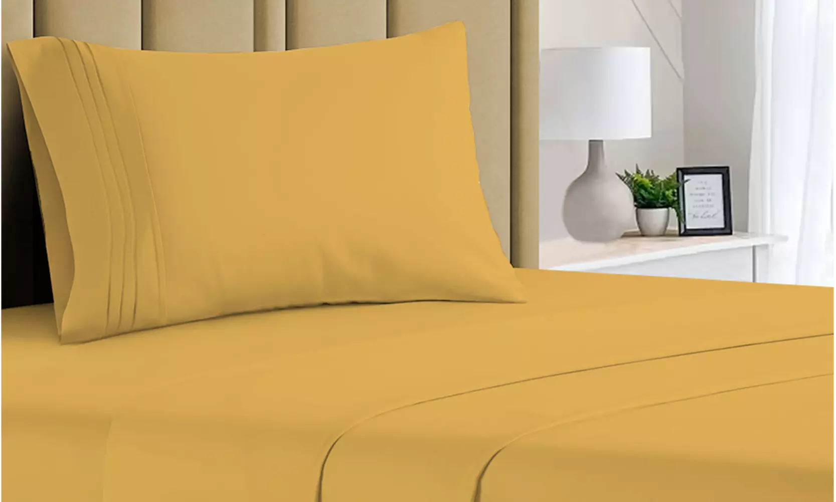 1800 TC Twin Sheet Set - 3PC Double Brushed Bamboo Blend