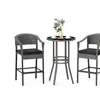 Mix Grey Rattan, Black Cushion