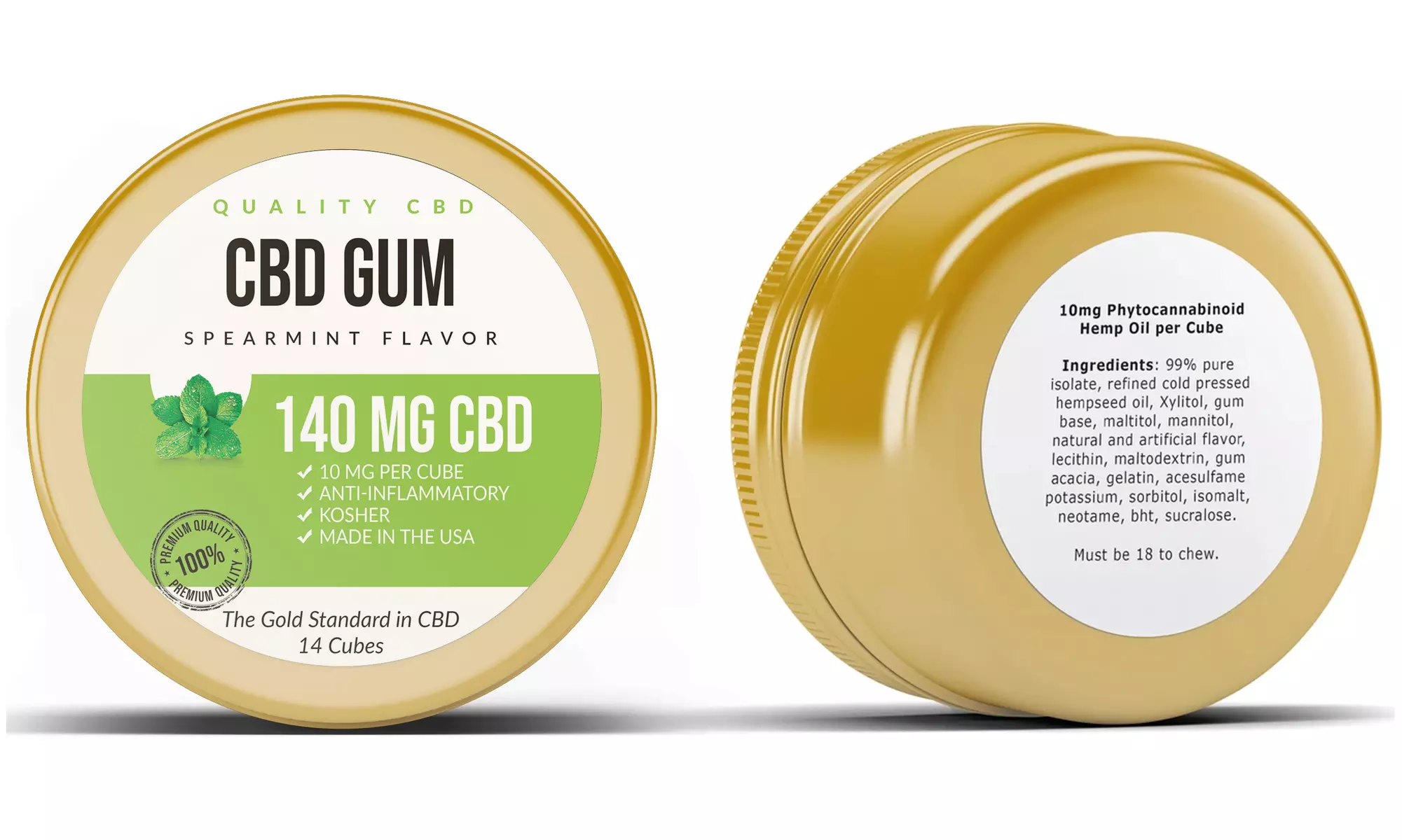 CBD Chewing Bubble Gum in a Variety of Great Tasting Flavors - Second Medium