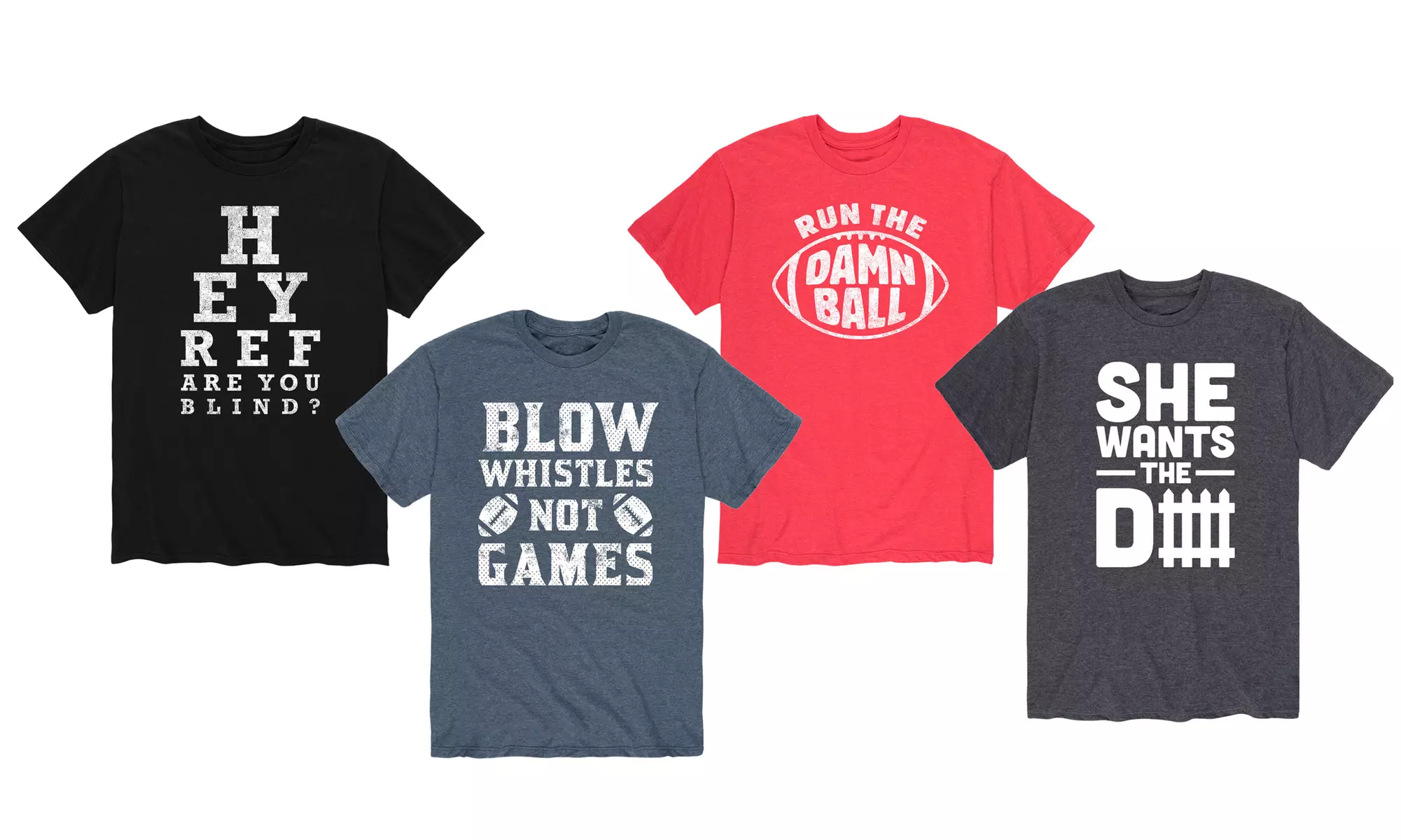 Instant Message: She Wants the D Fence Men's Football Tee - Primary Image