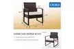 3 Piece Patio Furniture Set Wicker Rattan Outdoor Patio Conversation - Second Medium