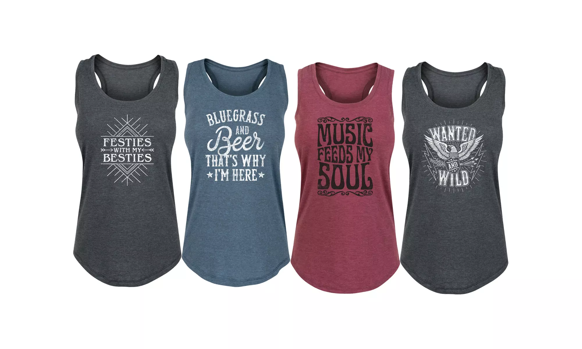 Women's Get Ready Concert Tanks Available in S-4X - Primary Image
