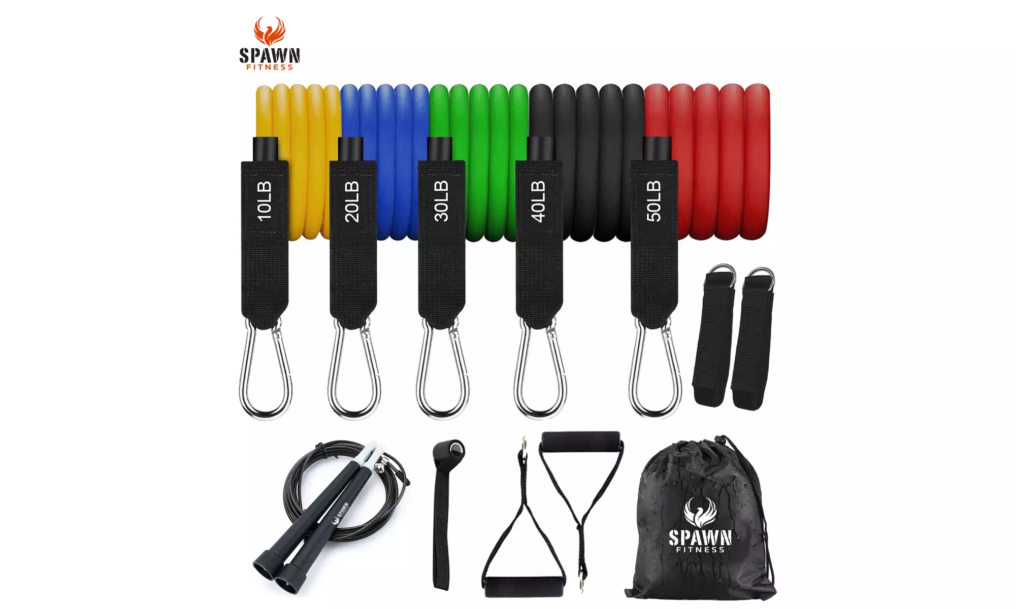 Spawn Fitness Resistance Bands Exercise with Handles for Workout Band Set of 11 - Primary Image