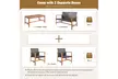 Costway 4PCS/8PCS Outdoor Patio Rattan Furniture Set Acacia Wood Frame Sofa - Second Medium