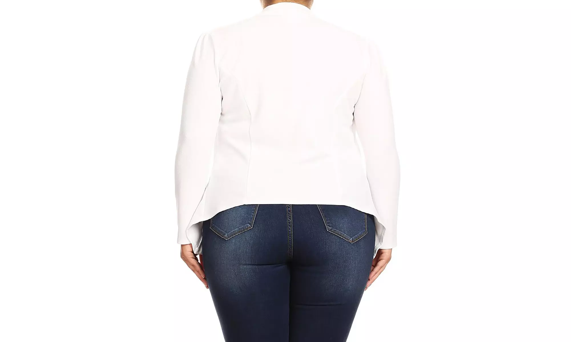 MOA Collection Womens Open Front Blazer with Plus Size