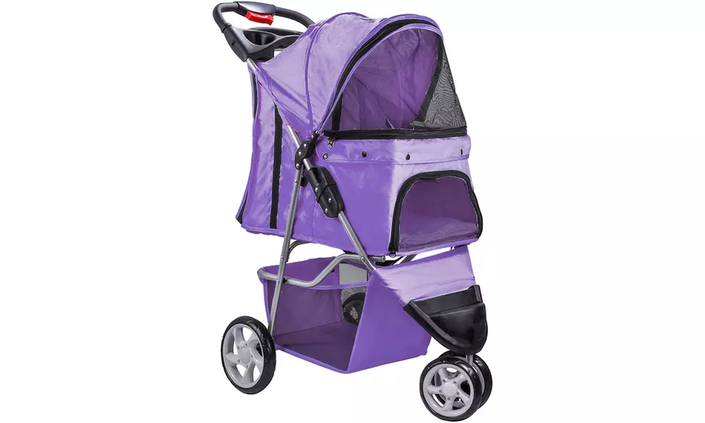 Paws & Pals 3-Wheel Jogger Easy Folding Pet Stroller For Dogs and Cats - Second Medium