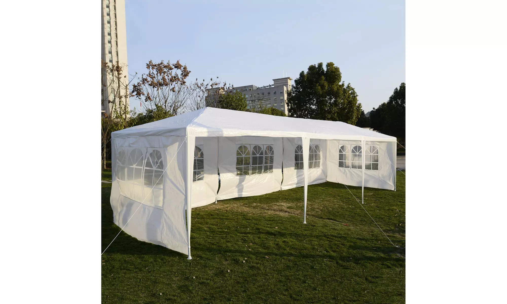White Outdoor Gazebo Canopy Tent - Primary Image