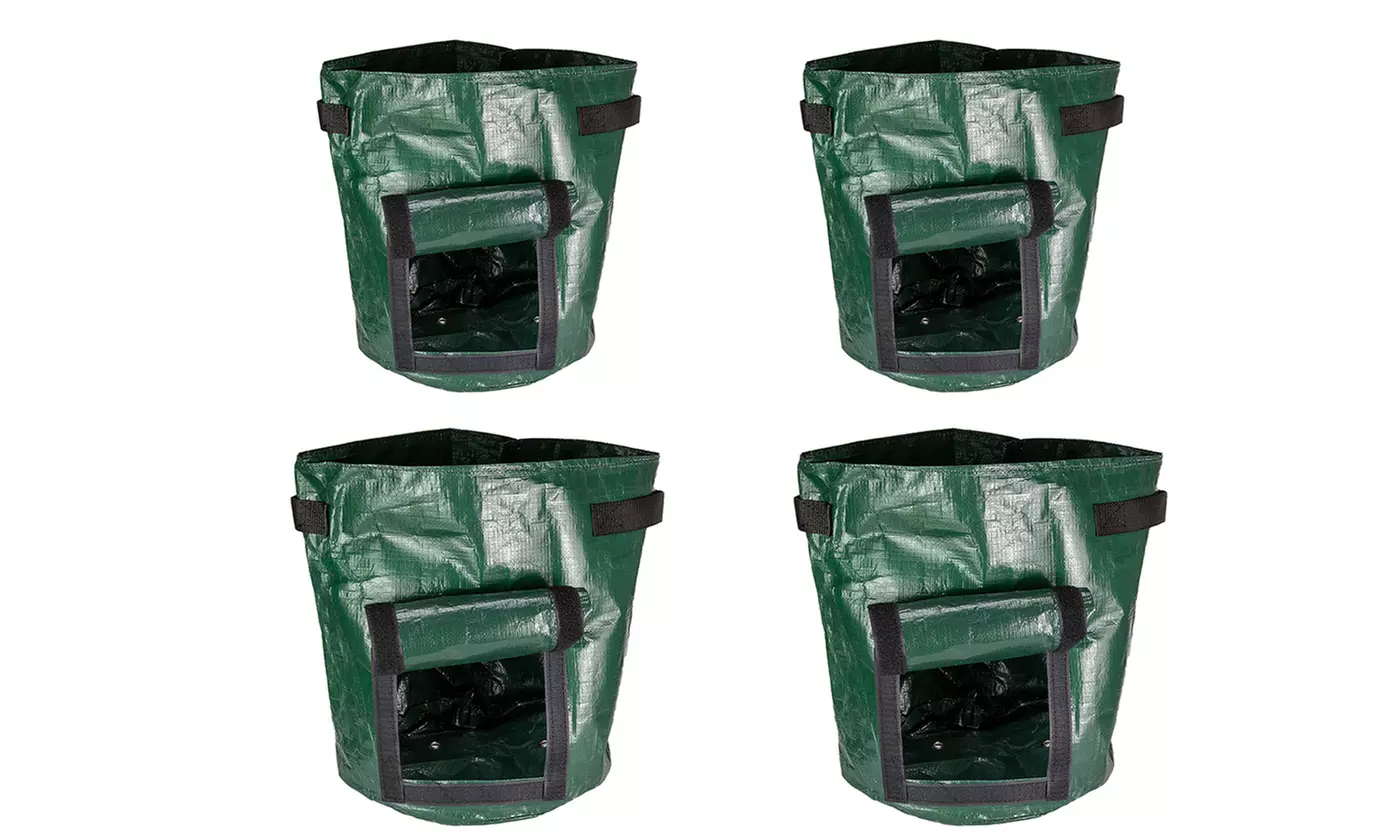 2-4 Pack DIY Potato Grow Planter PE Cloth Planting Container Bag Thicken Garden