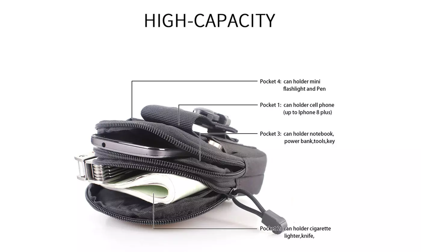 Tactical Pouch Belt Waist Pack Bag Military Waist Phone Pocket