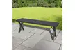 Costway 54 Inch Patio Metal Bench with Slatted Seat and X Legs Backless Loveseat - Second Medium