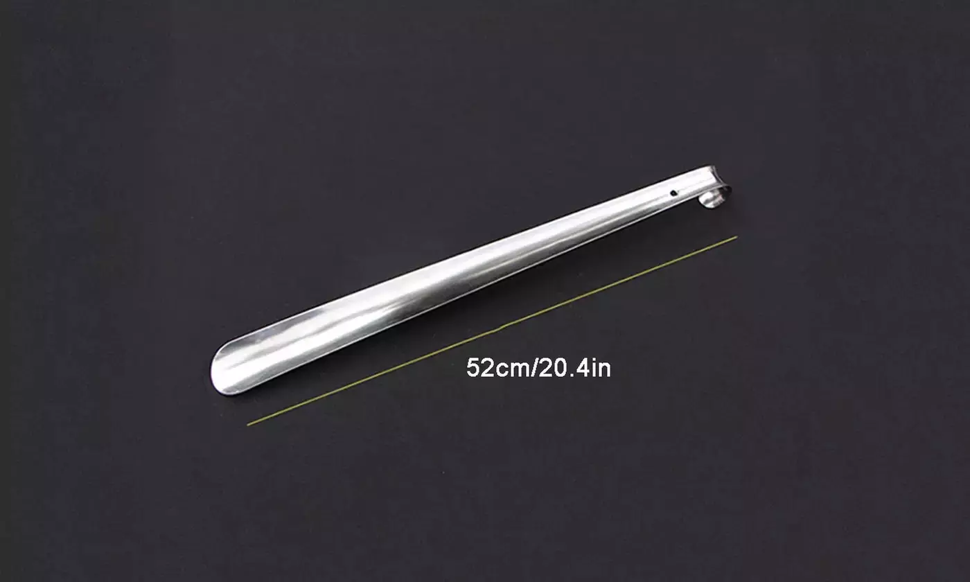6-20 inch Handled Metal Shoe Horn Lifter Stainless Steel with Hanging Hole