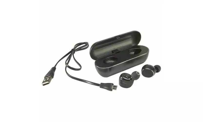 GuruGear TWS True Wireless Bluetooth Stereo Earbuds - Black - Primary Image